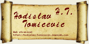 Hodislav Tomićević vizit kartica